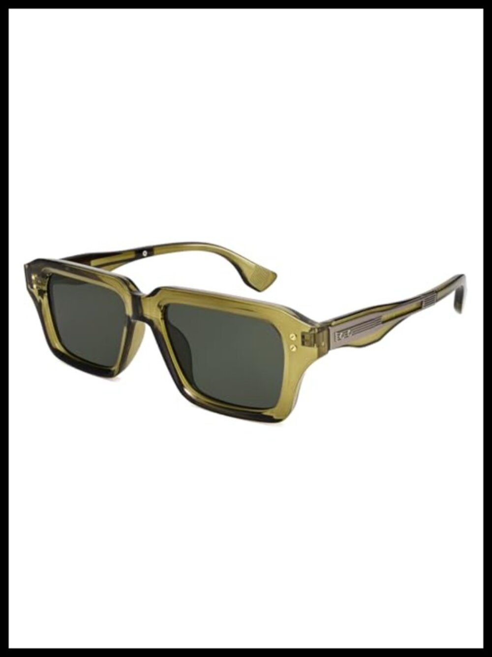 Retro Oversized Thick Square Sunglasses Men UV Protection
